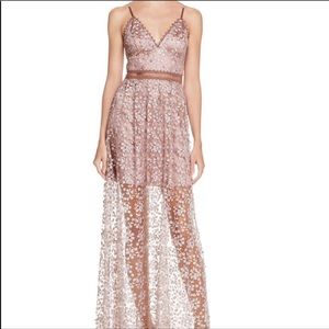 Embellished Embroidered Maxi Dress-Aqua